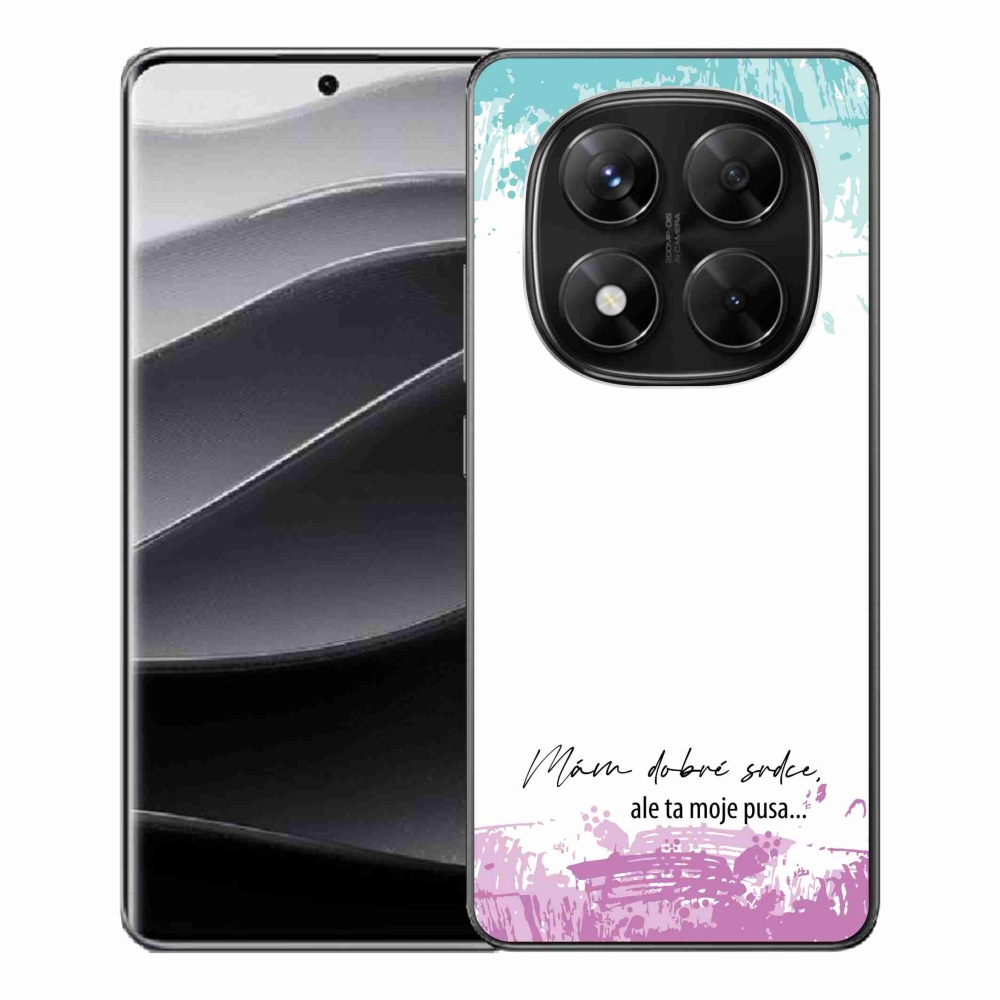 Gél borító mmCase a Xiaomi Redmi Note 14 Pro 5G/Poco X7 5G számára - vicces szöveg 3 fehér háttérrel
