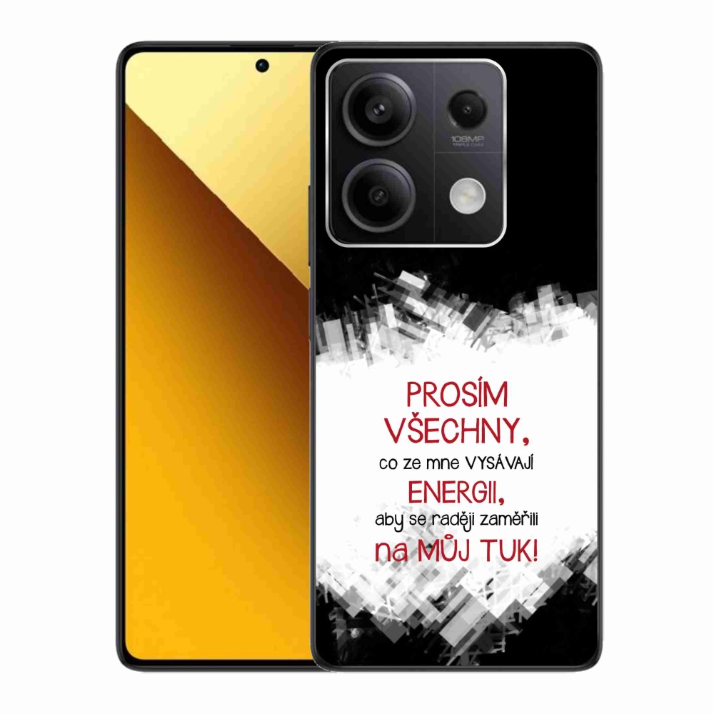 Gél borító mmCase a Xiaomi Redmi Note 13 5G - vicces szöveg 1 piros