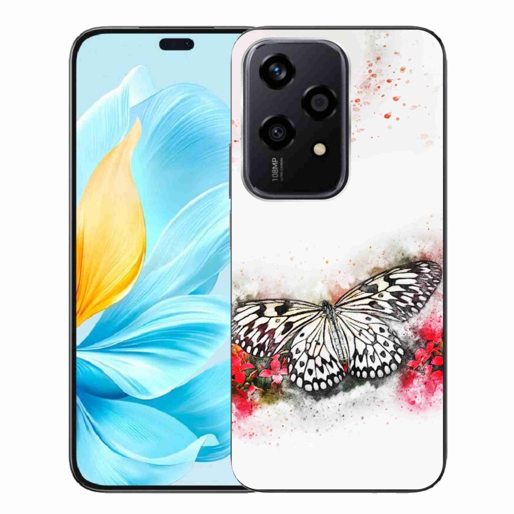 Zselés borítás mmCase a Honor 200 Lite 5G készülékhez - fekete-fehér pillangó