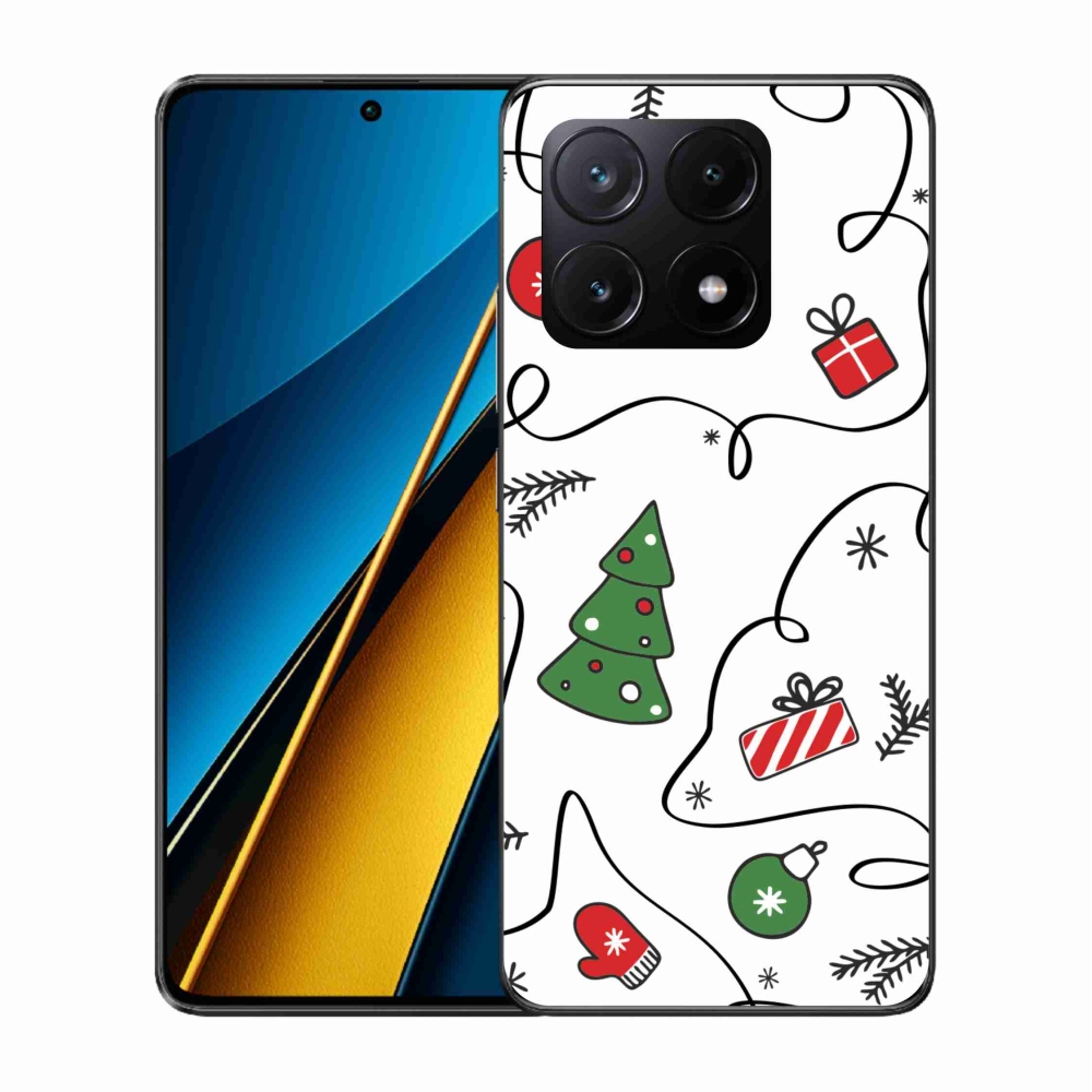 Gél borítás mmCase a Xiaomi Poco X6 Pro 5G számára - karácsonyi motívumok