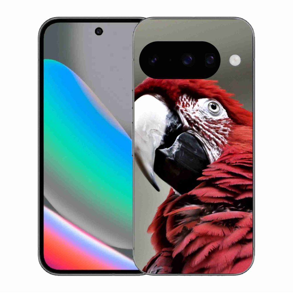 Zselés borítás mmCase a Google Pixel 10 készülékhez - papagáj ara piros
