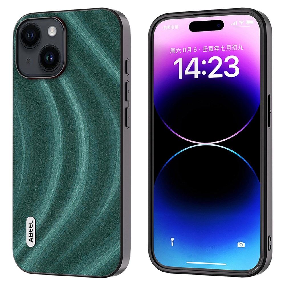 ABEEL tejes gél tok fix hátlappal iPhone 15 Plus készülékhez - zöld