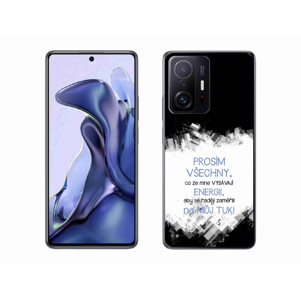 Gél borító mmCase a Xiaomi 11T-hez - vicces szöveg 1 kék