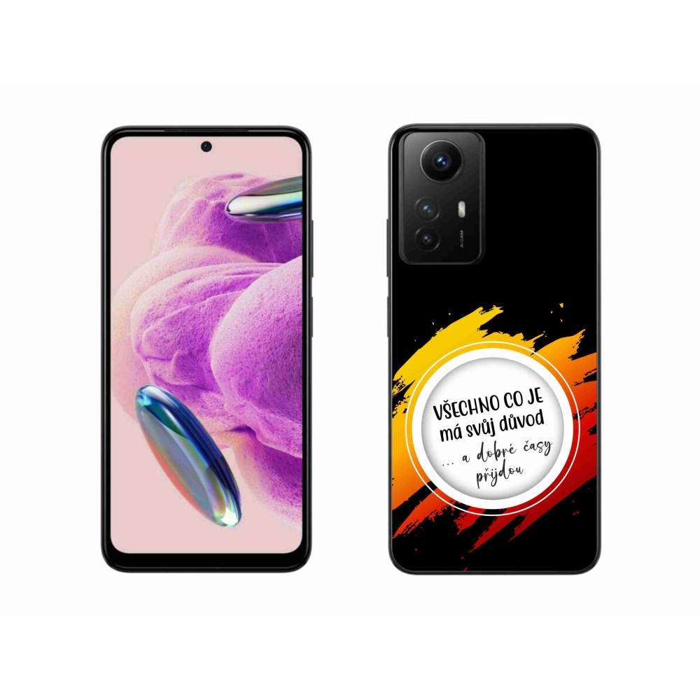 Gél borítás mmCase a Xiaomi Redmi Note 12S-hez - idézet 3 fekete háttér