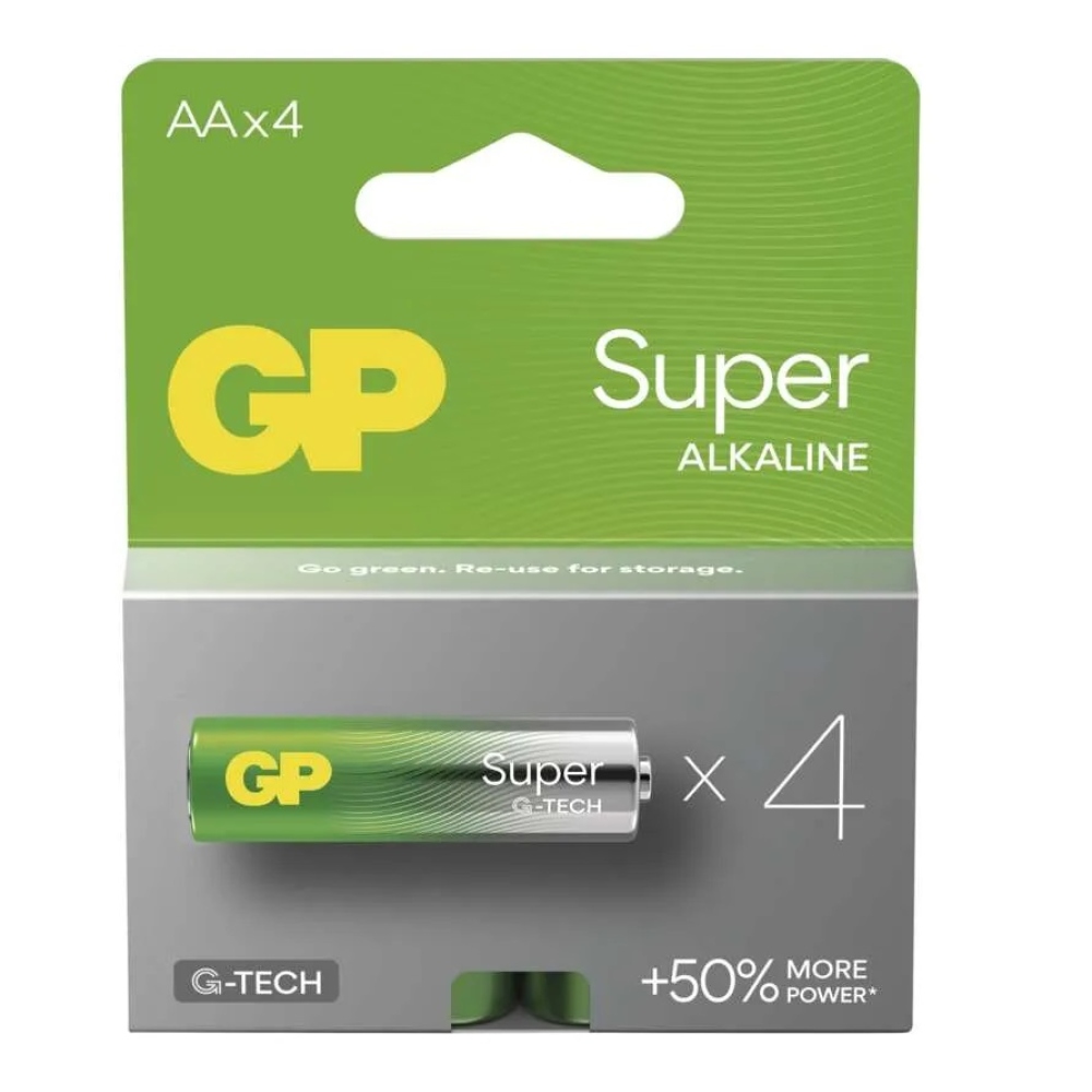 GP Super AA alkáli elemek (LR6) - 4db