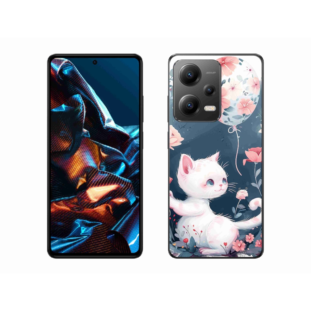 Gél borítás mmCase a Xiaomi Redmi Note 12 Pro 5G-hez - cica lufival