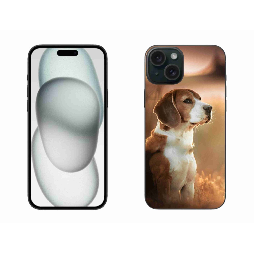 Gél védőburkolat mmCase iPhone 15 Plus készülékhez - bézs színű