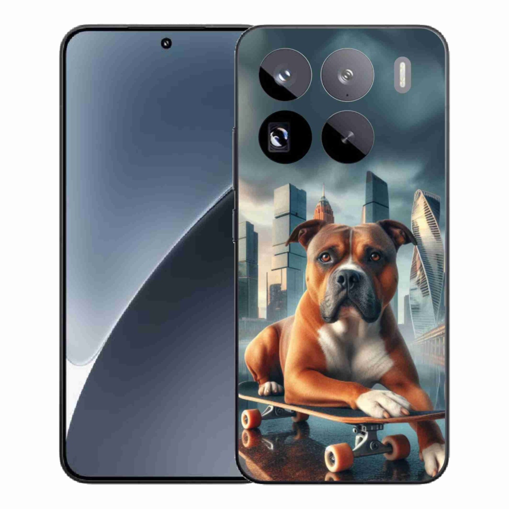 Gél borítás mmCase a Xiaomi 15 Pro számára - kutya gördeszkán