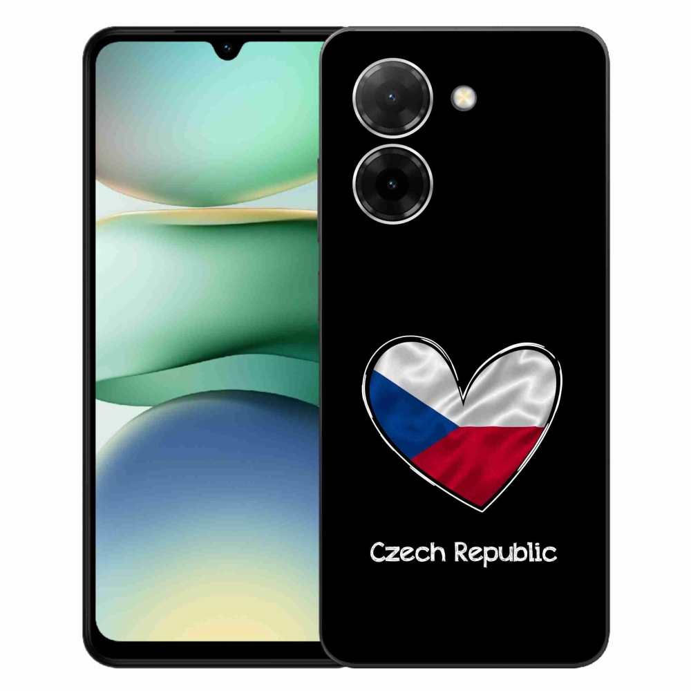 Gél borító mmCase a Xiaomi Redmi A5 (171.7x77.8x8.3mm) - szív zászló fekete háttérrel