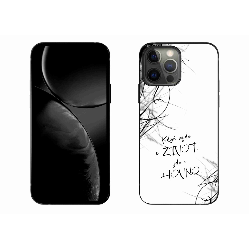 Gél borítás mmCase iPhone 13 Pro Max 6.7 készülékhez - vicces szöveg 16 fehér háttér