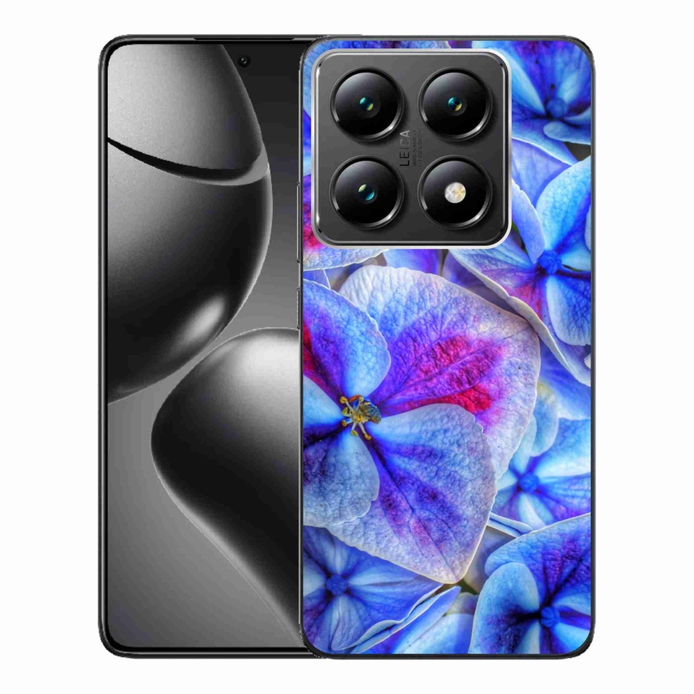 Gél borítás mmCase a Xiaomi 14T Pro számára - kék virágok 1