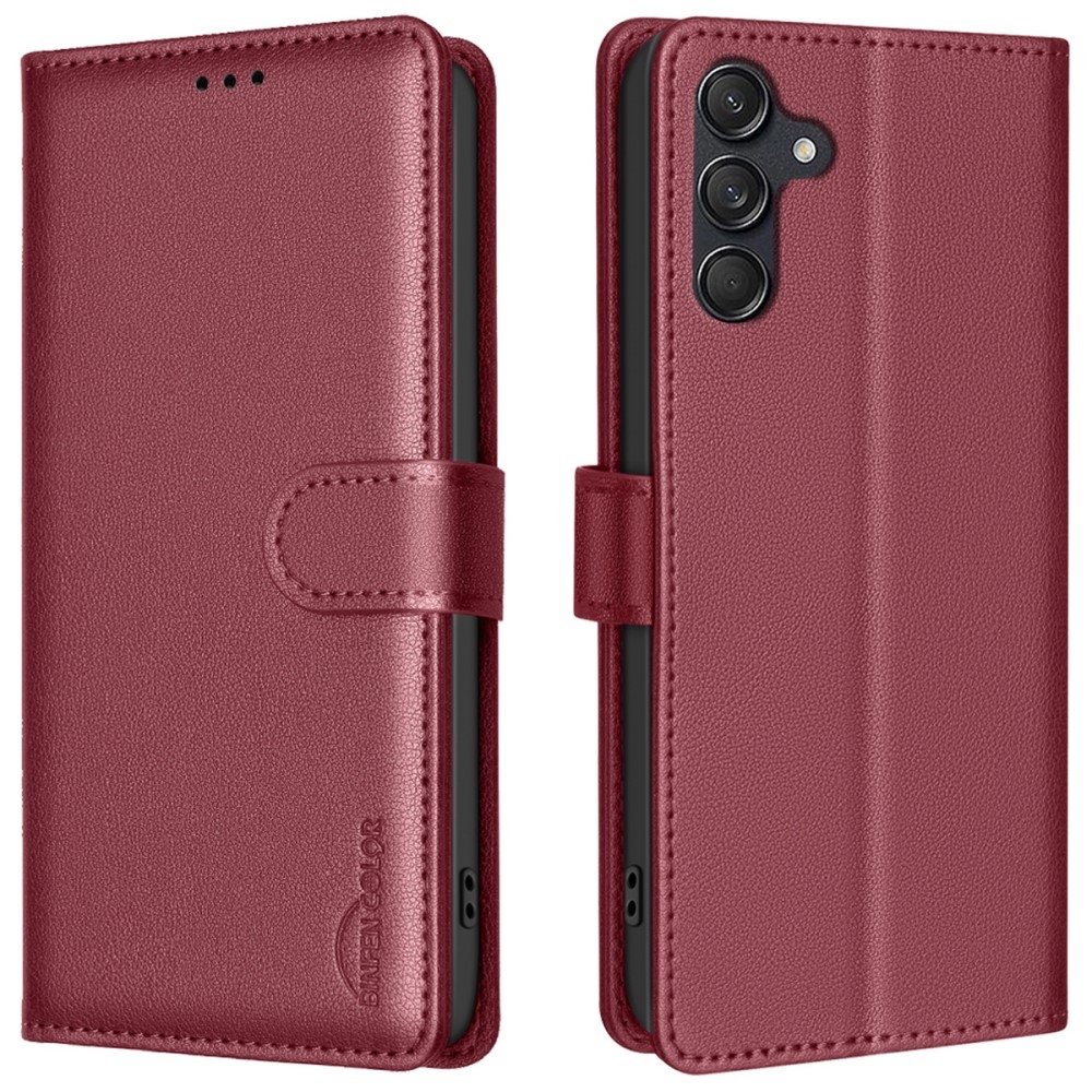 BINFEN könyvtáska Samsung Galaxy A36 5G - piros
