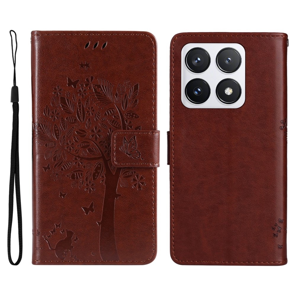 Fák könyve tok Xiaomi 14T Pro - barna