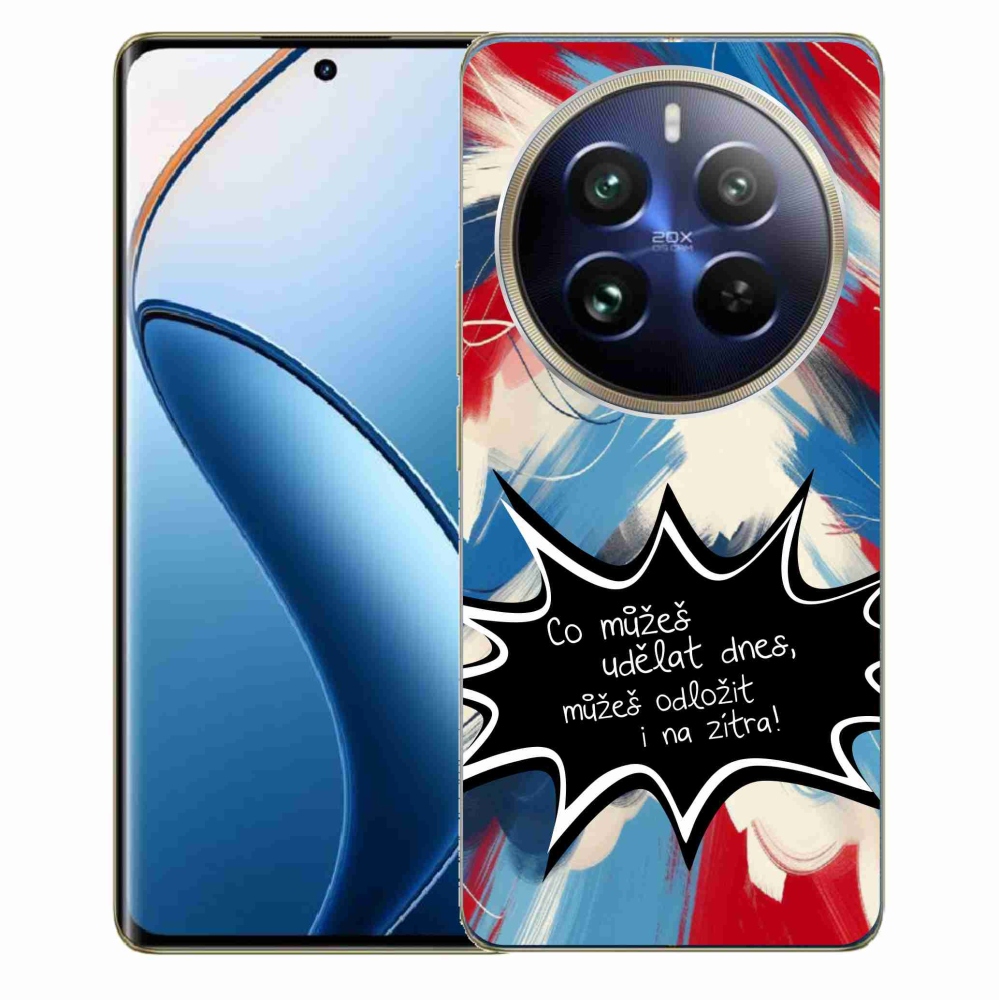 Gél borító mmCase a Realme 12 Pro 5G/12 Pro+ 5G számára - vicces szöveg 9 fekete háttér
