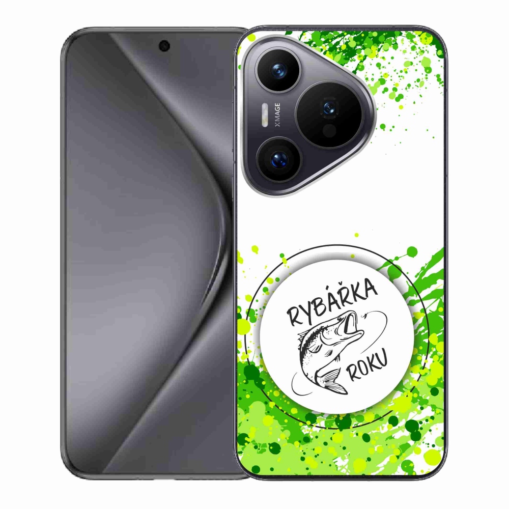 Gél borító mmCase a Huawei Pura 70-en - az év horgásza fehér háttérrel