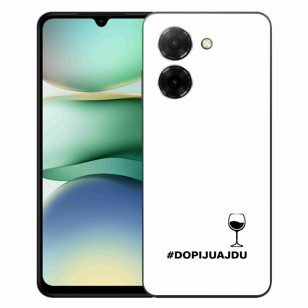 Gél borító mmCase a Xiaomi Redmi A5 (171.7x77.8x8.3mm) - bor motívum fehér háttérrel