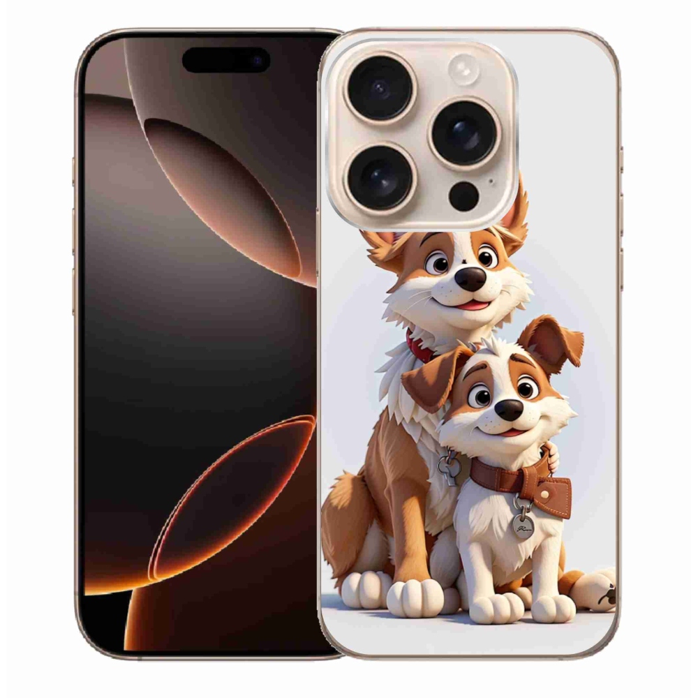 Gél borítás mmCase iPhone 16 Pro Max készülékhez - kutyák rajzolása