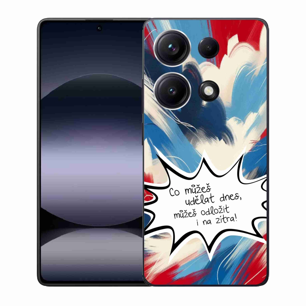 Gél borító mmCase a Xiaomi Redmi Note 14S-hez - vicces szöveg 9 fehér háttérrel