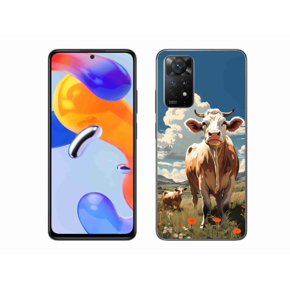 Gél borítás mmCase a Xiaomi Redmi Note 11 Pro 4G/5G számára - tehenek a réten