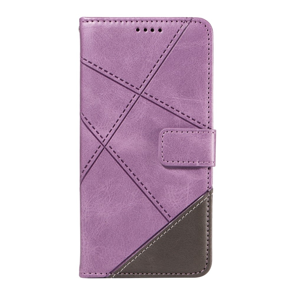 Vonalak könyv tok Samsung Galaxy S25 Ultra - világos lila