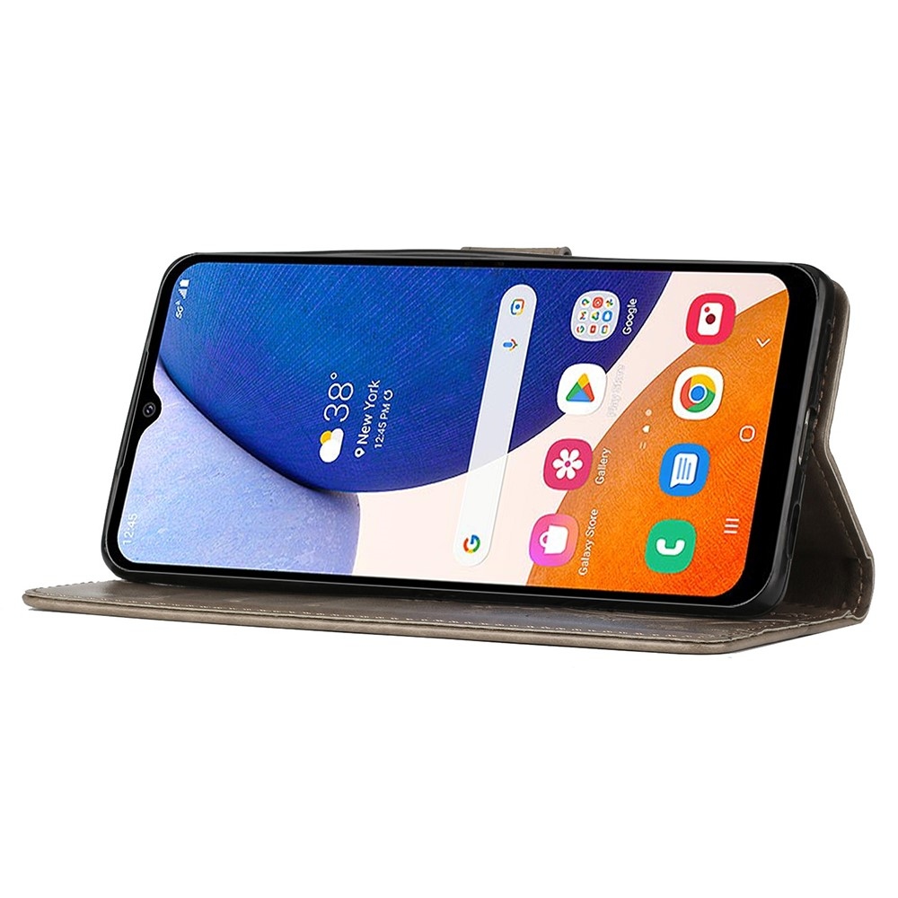 Virágok könyv tok Samsung Galaxy S23 FE készülékhez - szürke