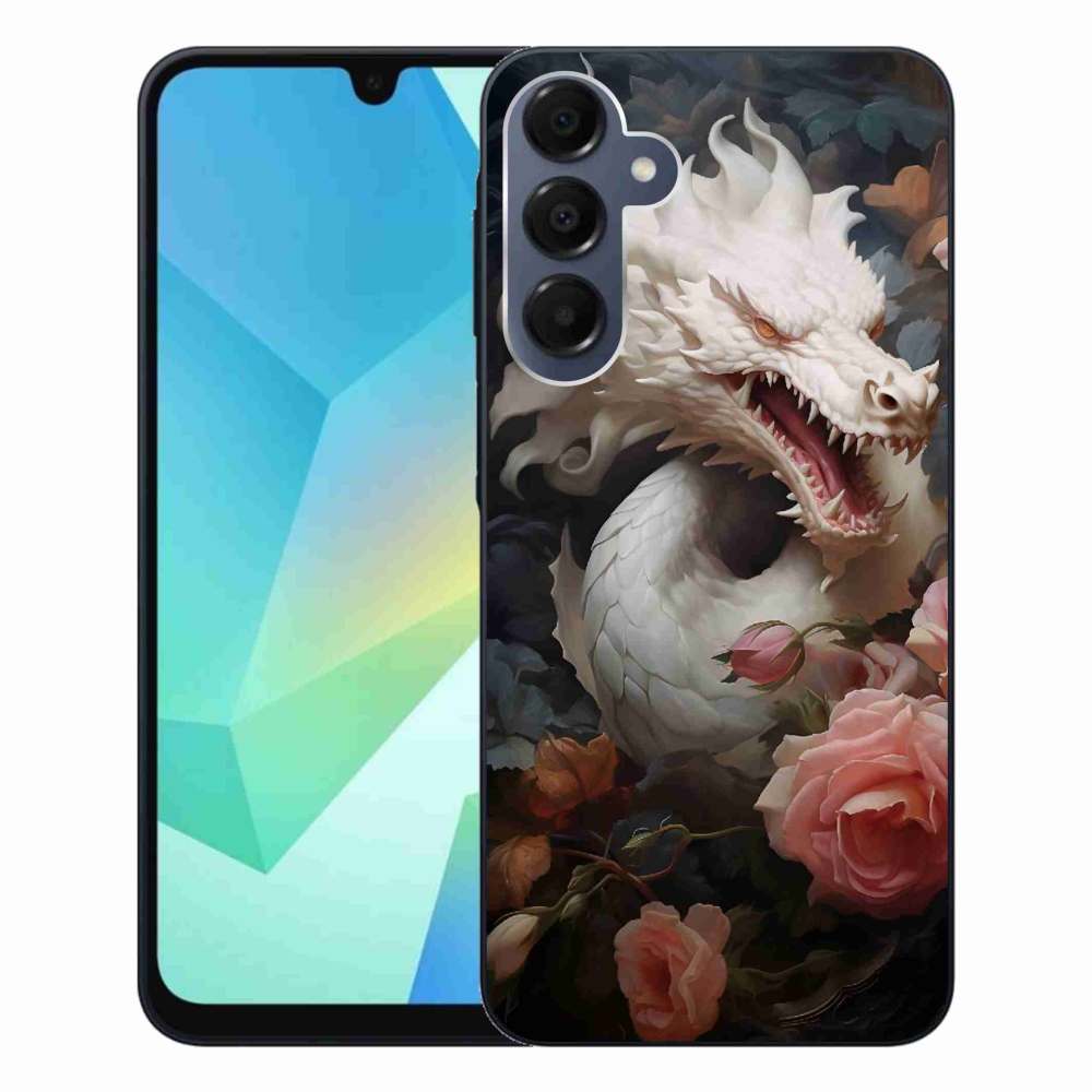 Gél védőhuzat mmCase Samsung Galaxy A16 4G/5G - fehér sárkány