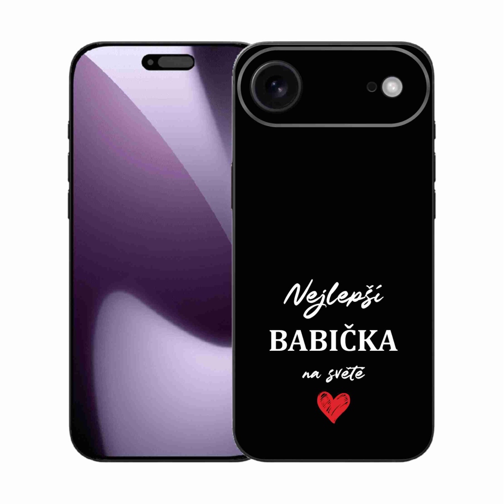Gél borítás mmCase iPhone 17 Air készülékhez - Best Grandma 1 fekete háttér