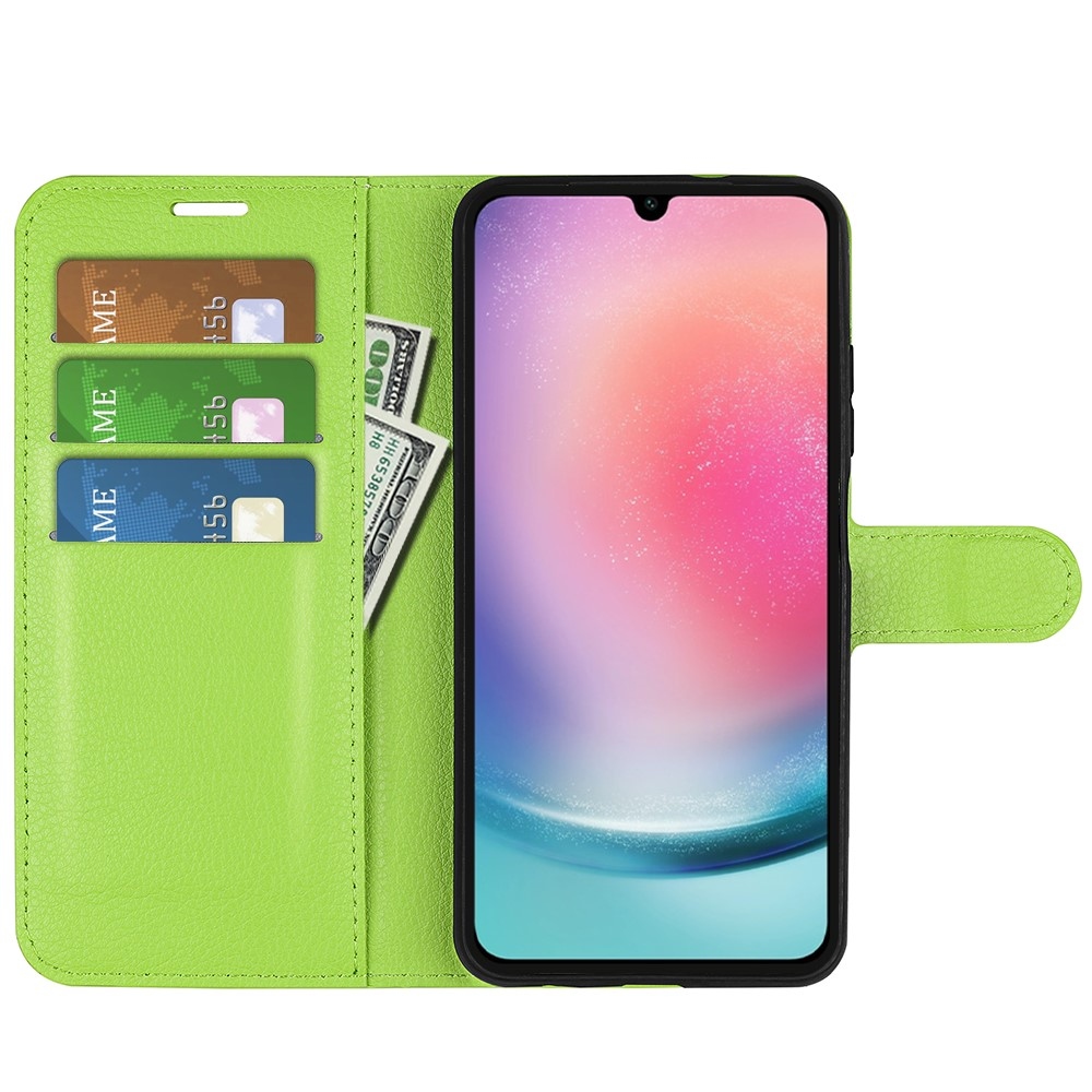 Litchi könyv tok Samsung Galaxy A16 4G/5G készülékhez - zöld