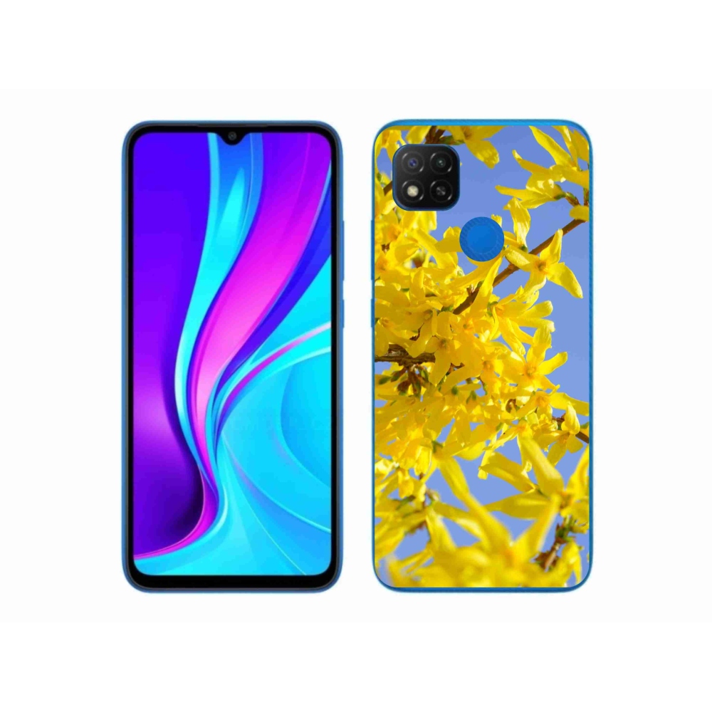 Gél borító mmCase a Xiaomi Redmi 9C-hez - sárga virágok