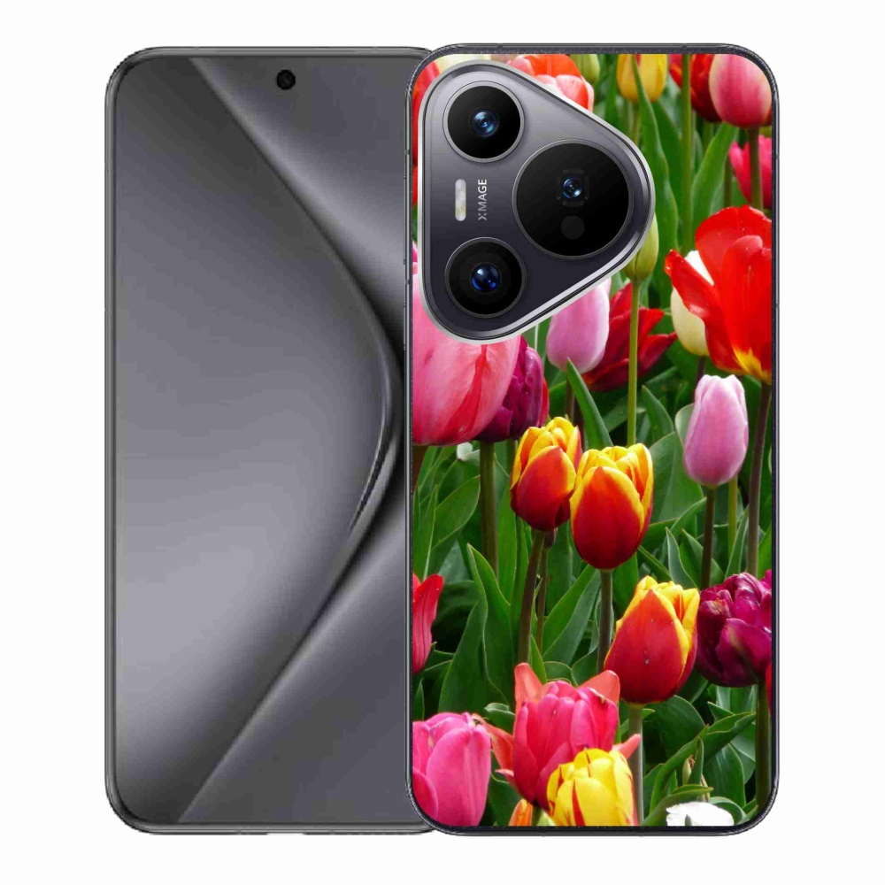 Gél borító mmCase a Huawei Pura 70 készülékhez - tulipánok