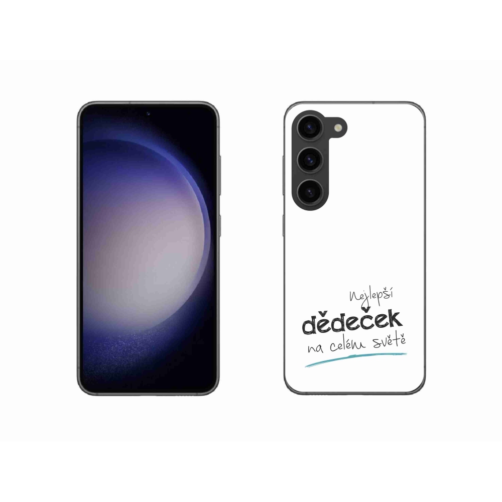 Gél borító mmCase Samsung Galaxy S23 5G - a legjobb nagypapa 3 fehér háttérrel