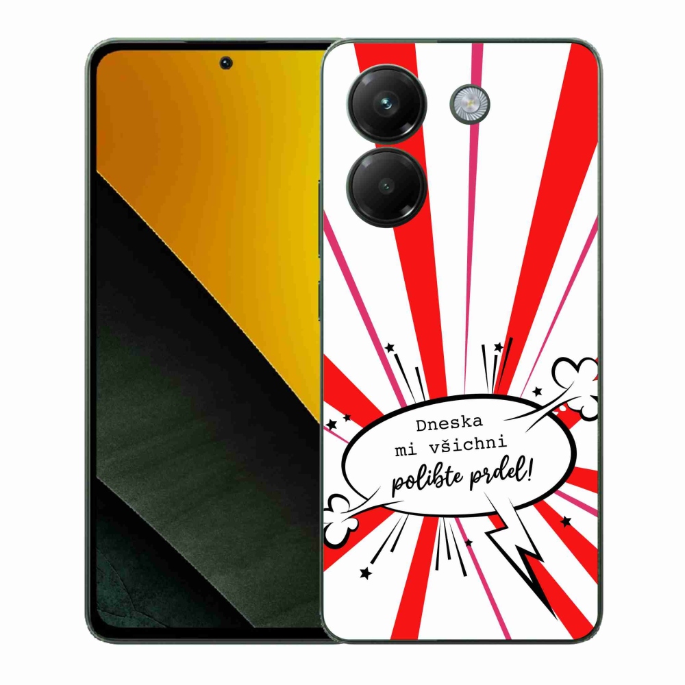 Gél borító mmCase a Xiaomi Poco M7 Pro 5G-hez - vicces szöveg 15 fehér háttérrel