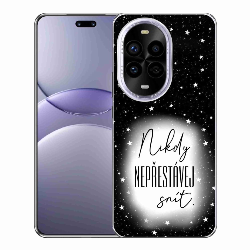 Gél borítás mmCase a Huawei Nova 13 Pro 5G-n - idézet 1 fehér és fekete háttérrel