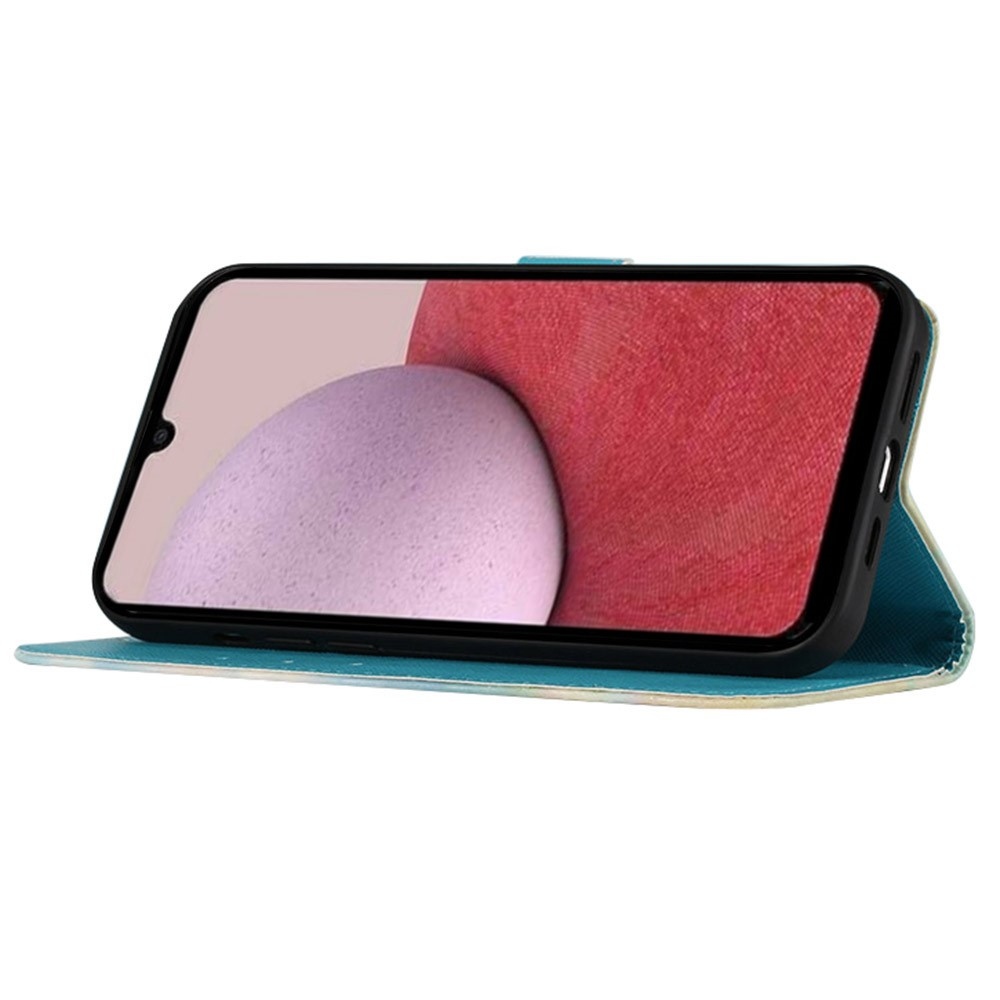 Patte könyv tok Samsung Galaxy A24 készülékhez - kék és arany pillangók