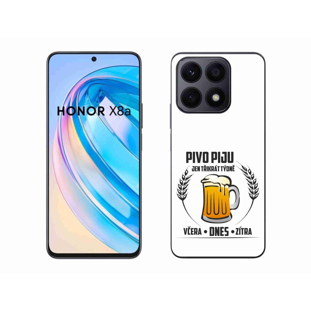 Gél borító mmCase a Honor X8a számára - sör motívum fehér háttérrel