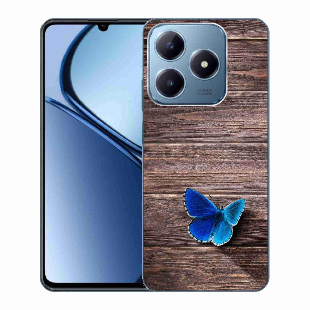 Zselés tok mmCase a Realme C63 készülékhez - kék pillangó 1