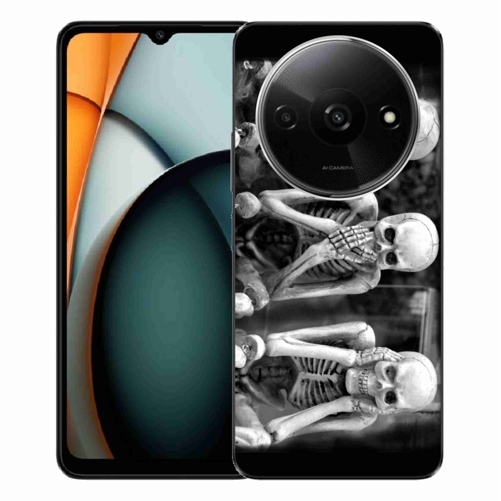 Gél borítás mmCase a Xiaomi Redmi A3-hoz - csontvázak