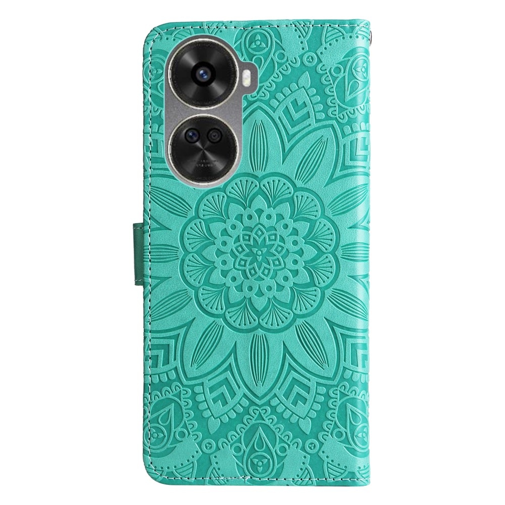 Napraforgó könyvtáska Huawei Nova 12 SE-hez - teáskék színben