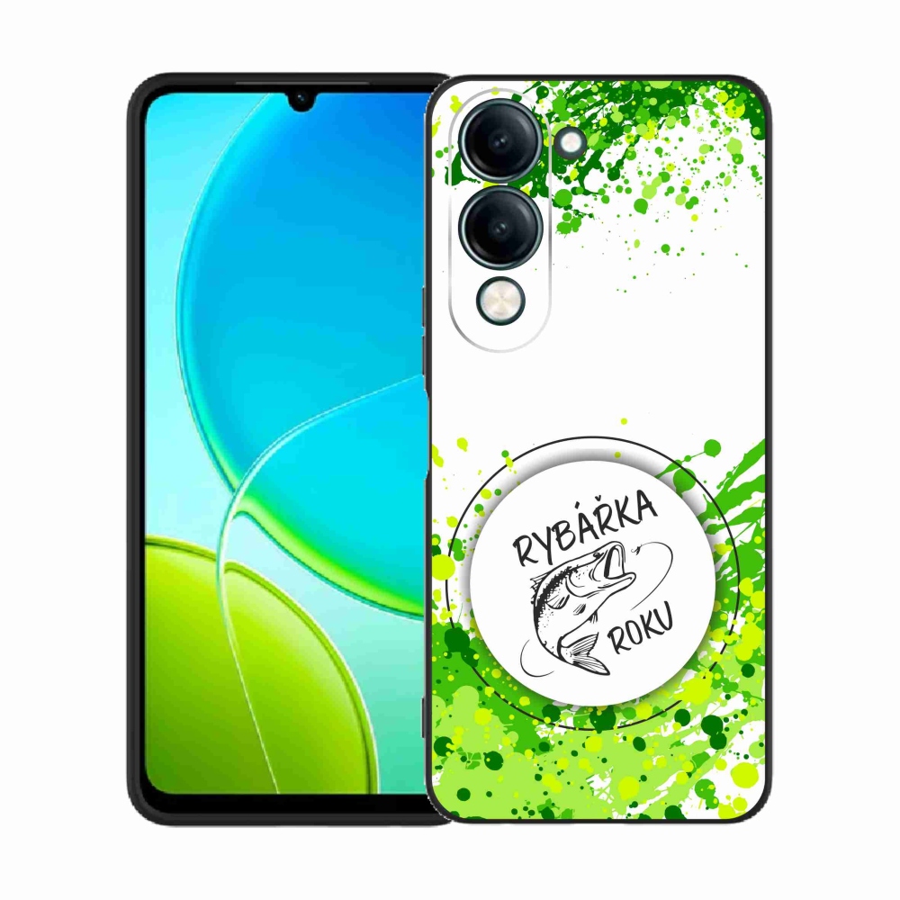 Gél borító mmCase a Vivo Y29s 5G-n - az év horgásza fehér háttérrel