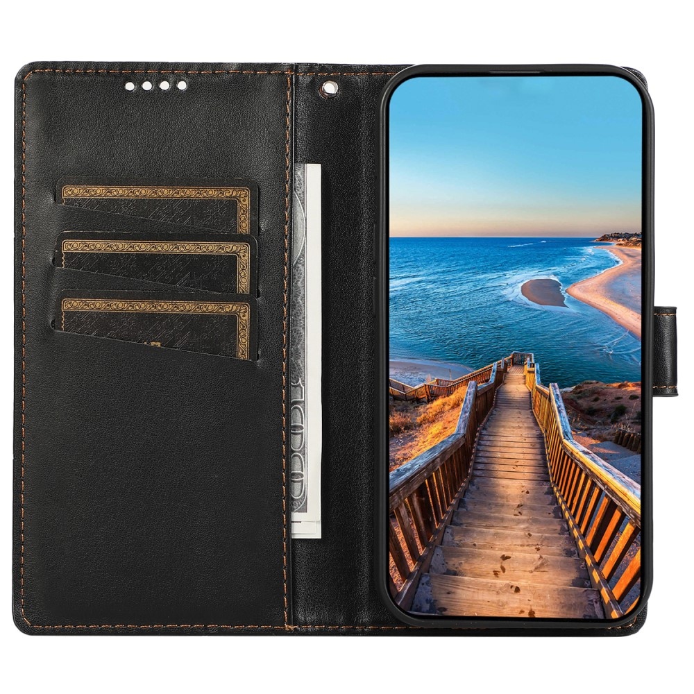 Line könyvtáska a Realme 12 5G/12x 5G készülékhez - fekete
