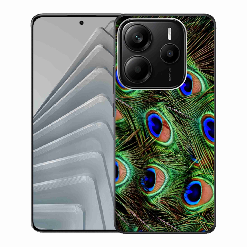 Zselés borítás mmCase a Xiaomi Redmi Note 14 5G-hez - pávatoll
