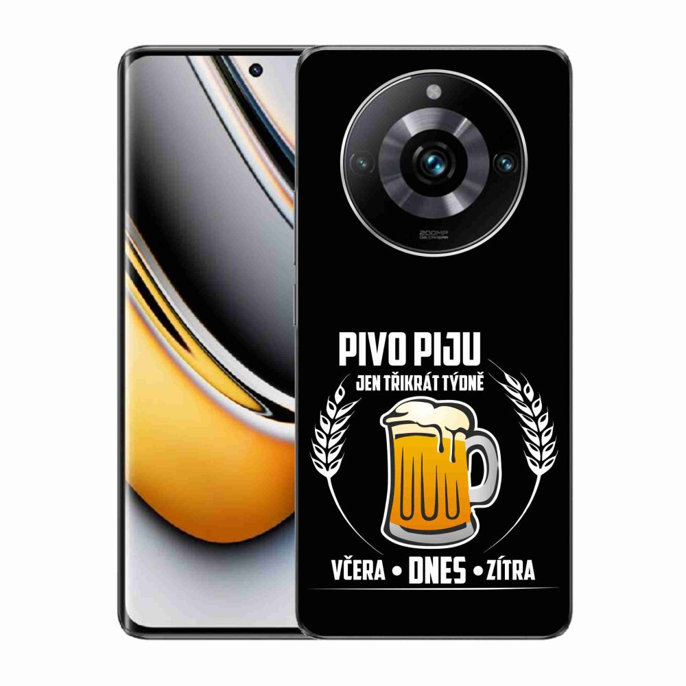 Gél borítás mmCase a Realme 11 Pro/11 Pro+ készülékhez - sör motívum fekete háttérrel