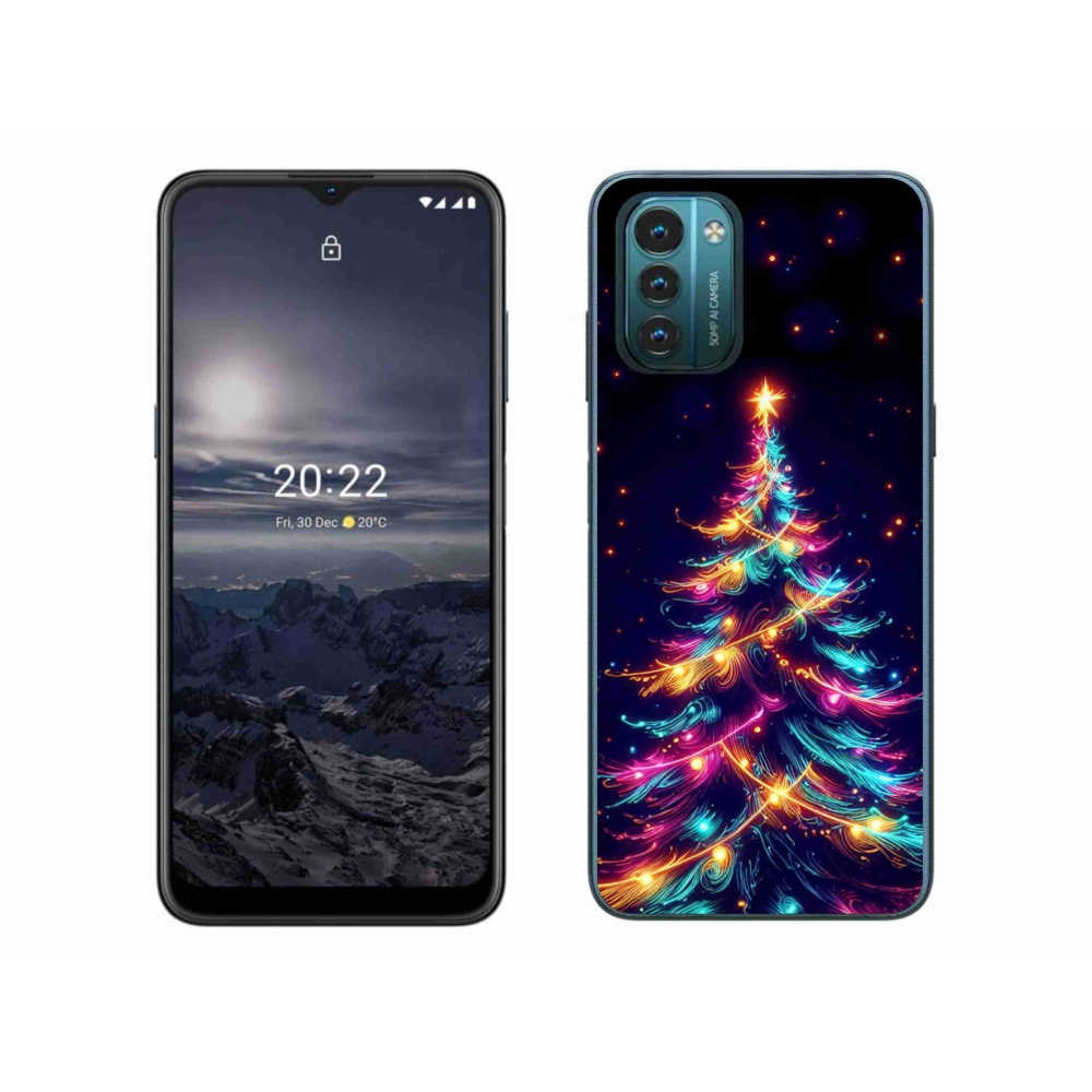Zselés borítás mmCase a Nokia G11/G21 készülékhez - neon karácsonyfa
