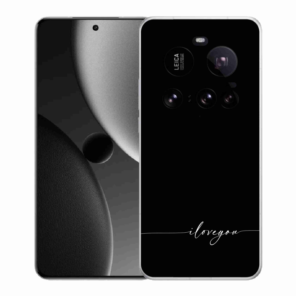 Gél borító mmCase a Xiaomi 15 Ultra - I love you fekete háttérrel