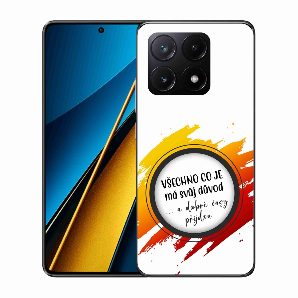 Gél borítás mmCase a Xiaomi Poco X6 Pro 5G számára - idézet 3 fehér háttér