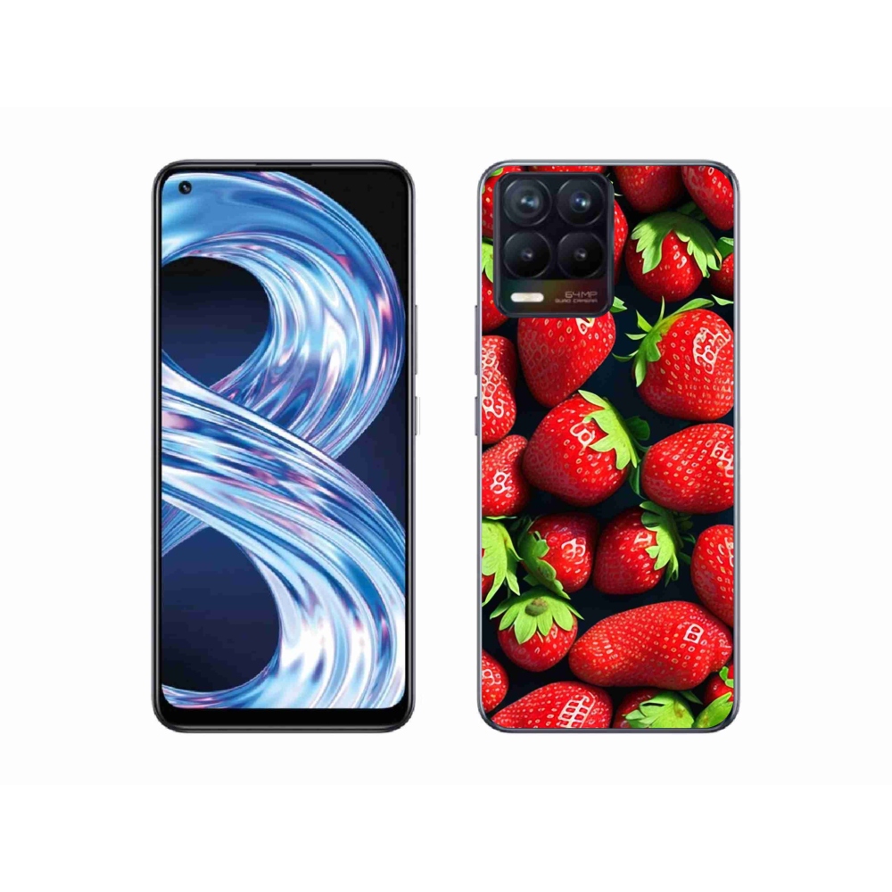 Gél borítás mmCase a Realme 8 Pro készülékhez - eper