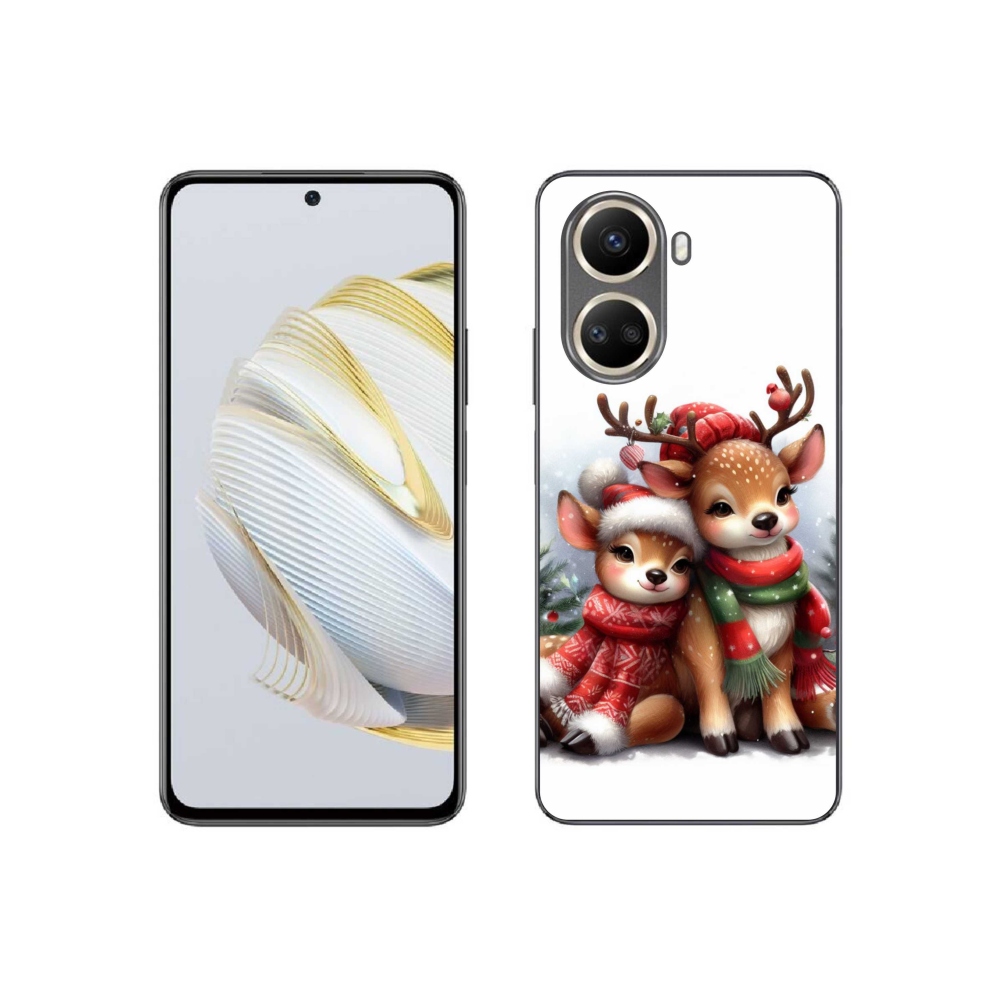 Gél borítás mmCase a Huawei Nova 10 SE számára - karácsonyi rénszarvas