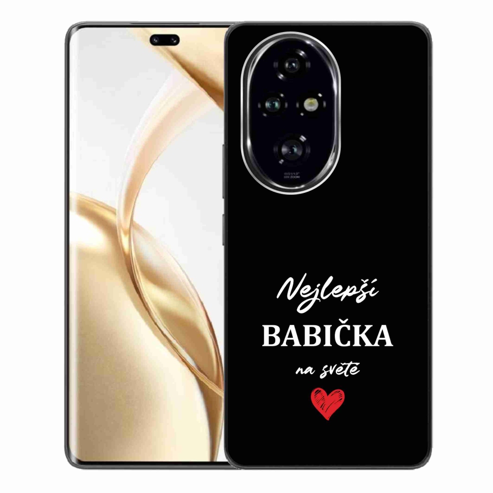 Gél borítás mmCase a Honor 200 Pro 5G számára - Best Grandma 1 fekete háttérrel