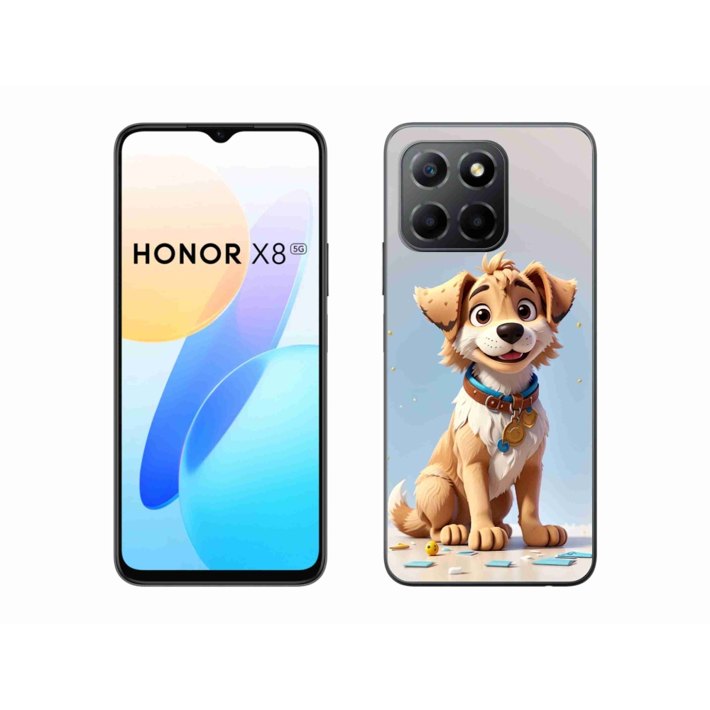 Zselés borítás mmCase a Honor X8 5G számára - rajzfilm kiskutya