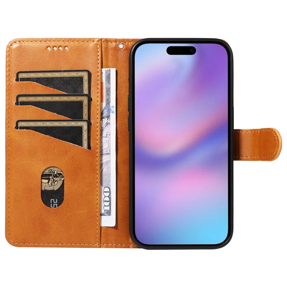 Póló alakú könyvtáska iPhone 17 készülékhez - barna